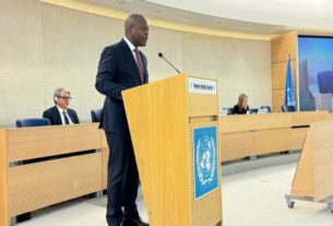 Ministro dos Direitos Humanos e da Cidadania discursa na tribuna do Segmento de Alto Nível da 55ª Sessão do Conselho de Direitos Humanos da ONU - Crédito: Ruy Conde - Ascom/MDHC